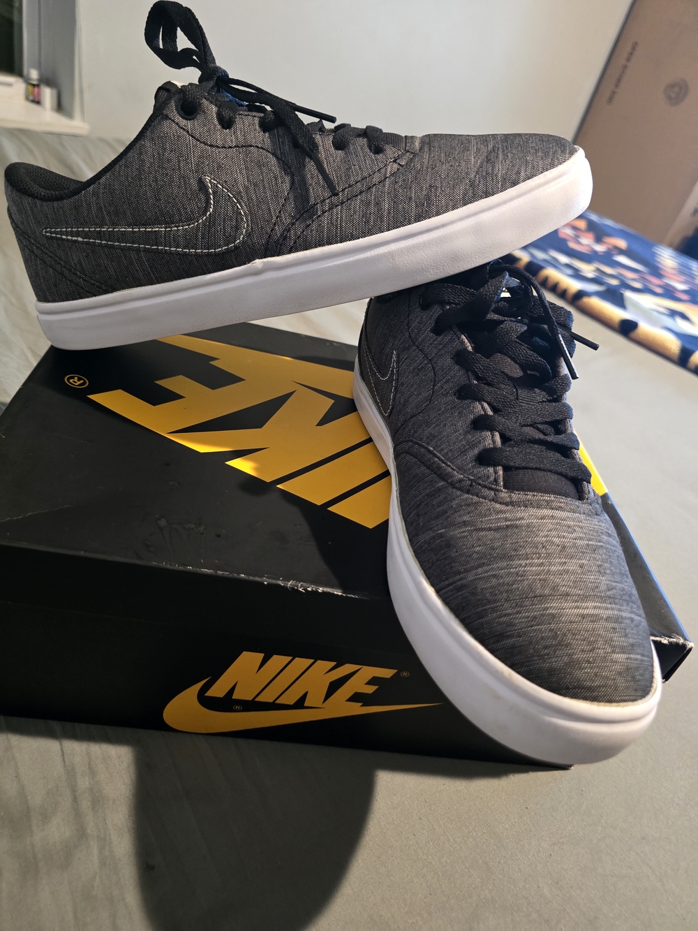 Nike Mens SB Check Solar 844493-001 Gray Casual Shoes Sneakers Size 8.5
